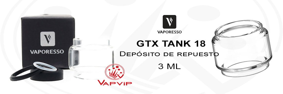 GTX Tank 18 3ml Depósito de repuesto Pyrex - Vaporesso